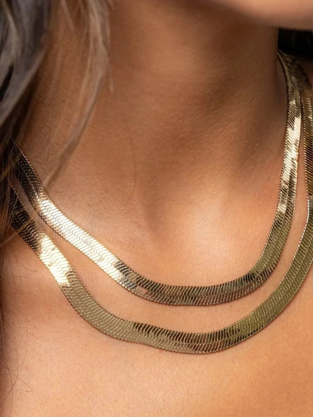 Herringbone chain necklace